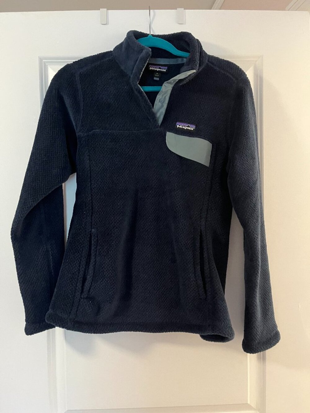 Patagonia Re-Tool Snap-T Fleece Pullover Navy Blue Size Medium